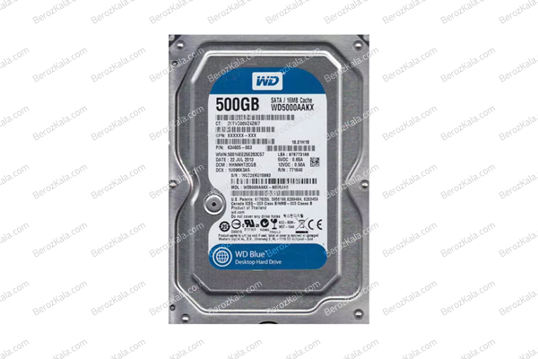 هارد دیسک اینترنال PC 500 وسترن دیجیتال سری آبی blue