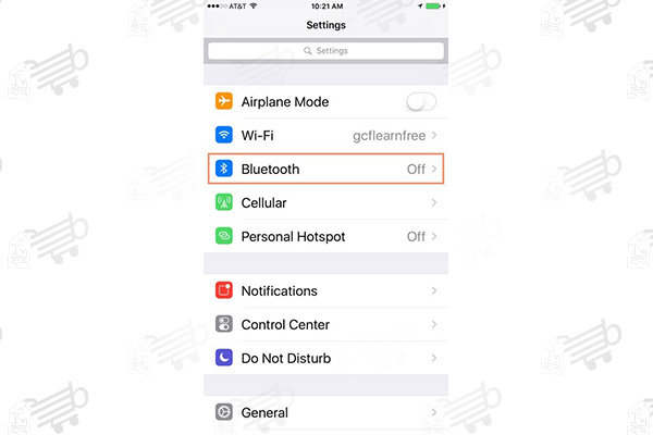 تنظیمات Bluetooth گوشی آیفون