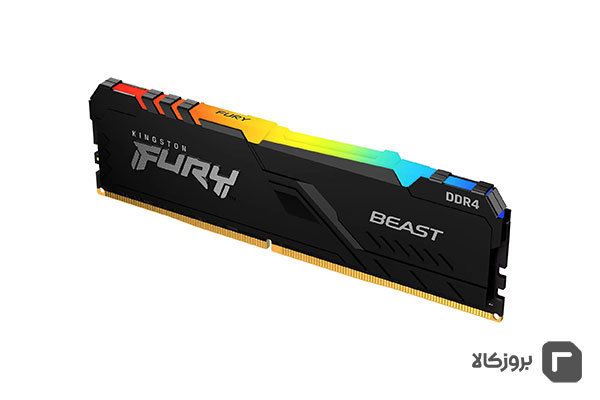 رم دسکتاپ DDR4 کینگستون 3200MHz مدل Kingston Fury Beast RGB ظرفیت 2×8 گیگابایت