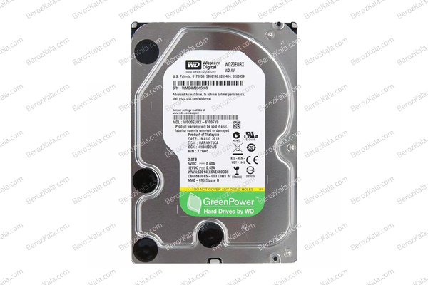 هارد اینترنال وسترن دیجیتال سری سبز مدل WD20EURX ظرفیت 2 ترابایت