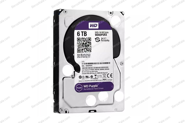 هارددیسک اینترنال وسترن دیجیتال 6TB مدل Purple WD