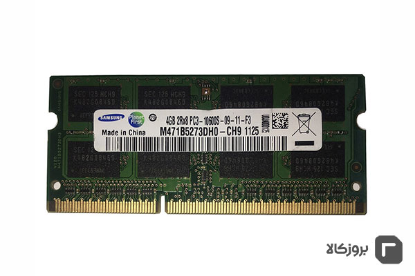 رم لپ تاپ سامسونگ DDR3 pc3 10600s MHz ظرفیت 4 گیگ