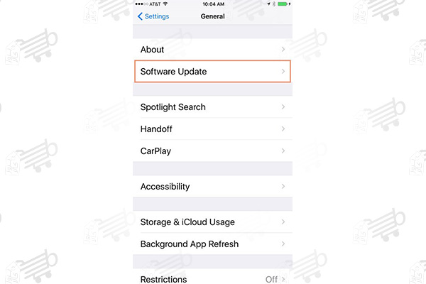 تنظیمات گوشی آیفون در بروزرسانی نرم افزار