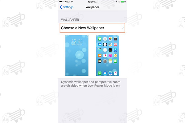 تنظیمات Wallpaper آیفون