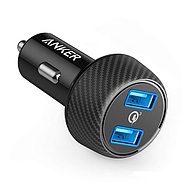 شارژر فندکی انکر مدل A2228 PowerDrive Speed 2 Ports With Quick Charge 3.0