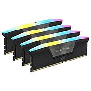 رم دسکتاپ کورسیر مدل corsair VENGEANCE RGB Black 192GB (48GBx4) 5200MHz