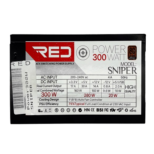 منبع تغذیه کامپیوتر RED مدلSNIPER 300w  