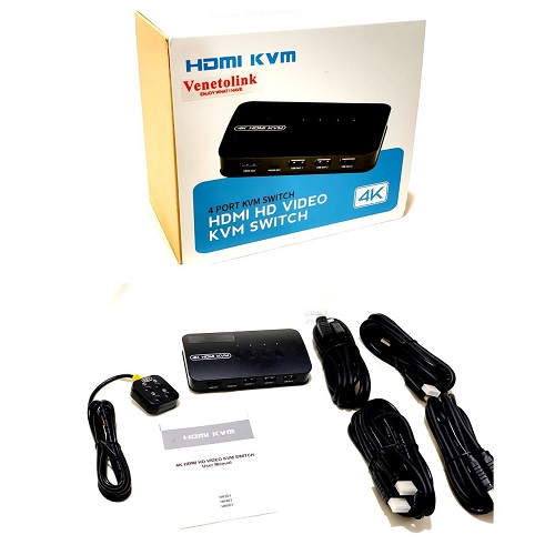 کی وی ام سوییچ 4 پورت HDMI مدل HK-401