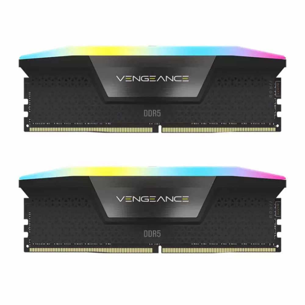 رم دسکتاپ کورسیر مدل CORSAIR VENGEANCE RGB 48GB (2x24GB) DDR5 6400MHz CL36