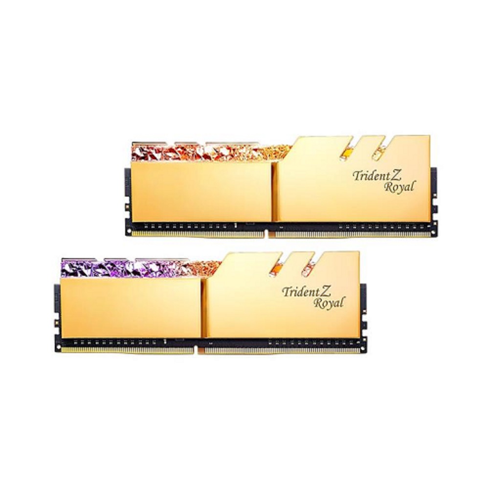 رم دسکتاپ DDR4 دو کاناله 3200 مگاهرتز CL16 جی اسکیل مدل Trident Z Royal Gold ظرفیت 16 گیگابایت
