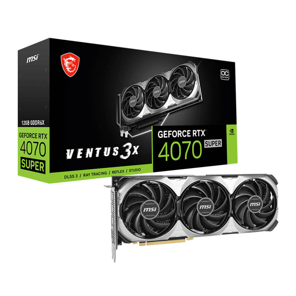 کارت گرافیک ام اس آی مدل GeForce RTX 4070 SUPER 12G VENTUS 3X OC