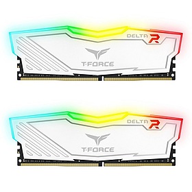 رم کامپیوتر DDR4 دو کاناله 3200 مگاهرتز CL16 تیم گروپ مدل DELTA RGB ظرفیت 16 گیگابایت