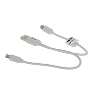 کابل تبدیل USB به microUSB و لایتنینگ تسکو مدل Tsco TC-A28 