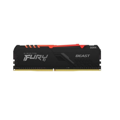 رم دسکتاپ DDR4 کینگستون 3200MHz مدل Kingston Fury Beast RGB ظرفیت 2×8 گیگابایت