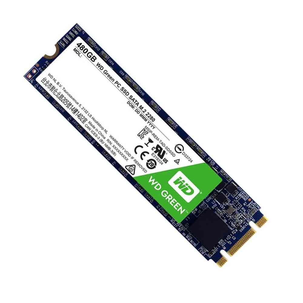 حافظه SSD وسترن دیجیتال تک شیار مدل GREEN WDS480G M2 ظرفیت 480 گیگابایت