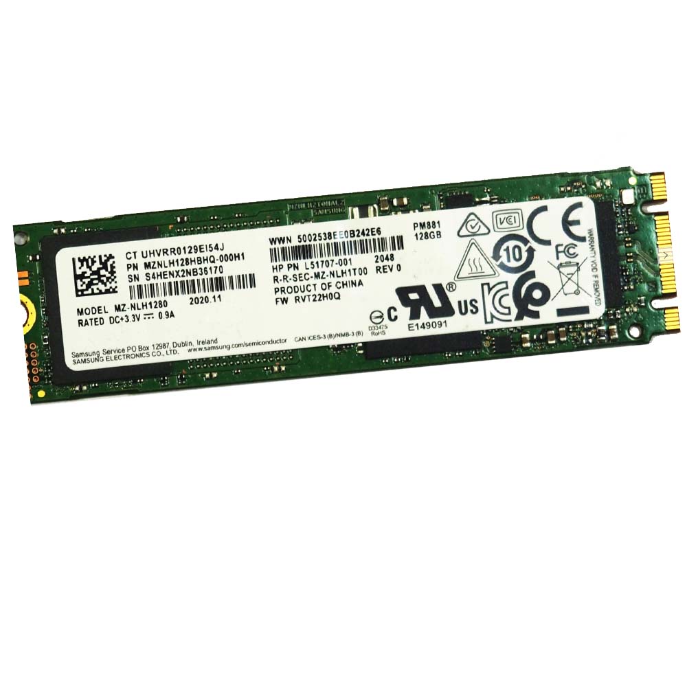 حافظه SSD اینترنال سامسونگ مدل PM881 M.2 دو شیار ظرفیت 128 گیگابایت