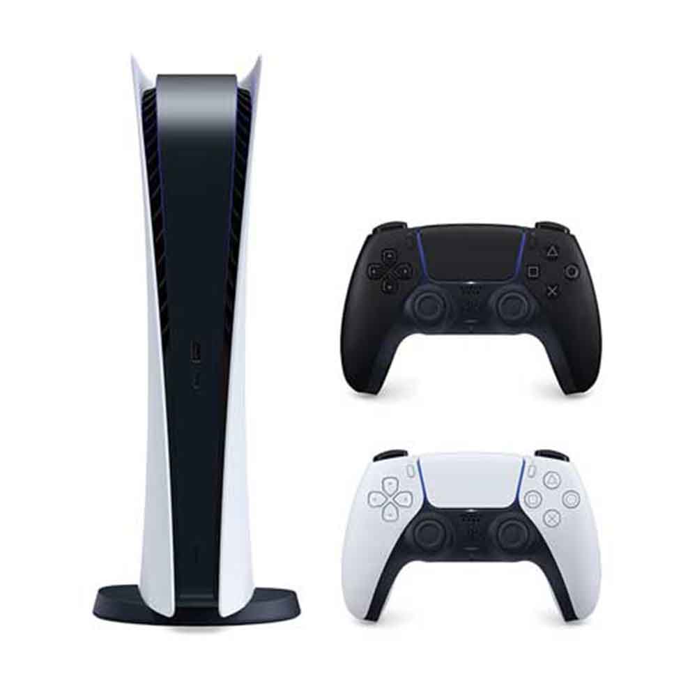 کنسول بازی دیجیتال سونی مدل Playstation 5 ظرفیت 825 گیگابایت به همراه یک دسته مشکی اضافی