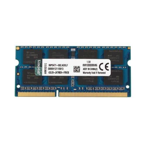  رم لپ تاپ کینگستون مدل 1333 DDR3 PC3 10600s MHz ظرفیت 8 گیگابایت 