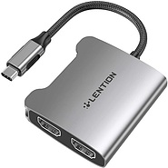 مبدل2پورت LENTION USB-C مدل CF53