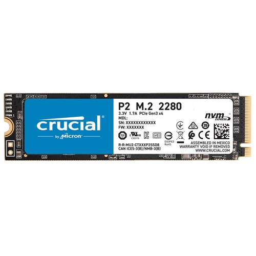 حافظه SSD اینترنال کروشیال مدل P2 NVMe PCIe M.2 2280 ظرفیت 500 گیگابایت
