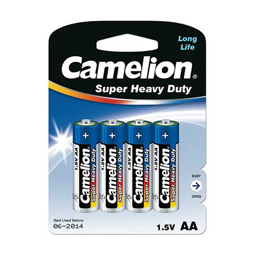 پک ۴ تایی کارتی باتری قلمی Camelion Super Heavy Duty R6P AA
