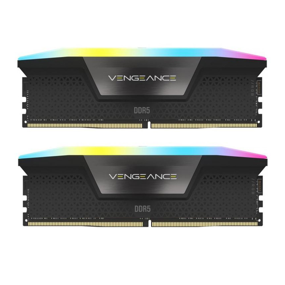 رم دسکتاپ کورسیر DDR5 دو کاناله 6800 مگاهرتز CL40 مدل VENGEANCE RGB ظرفیت 32 گیگابایت