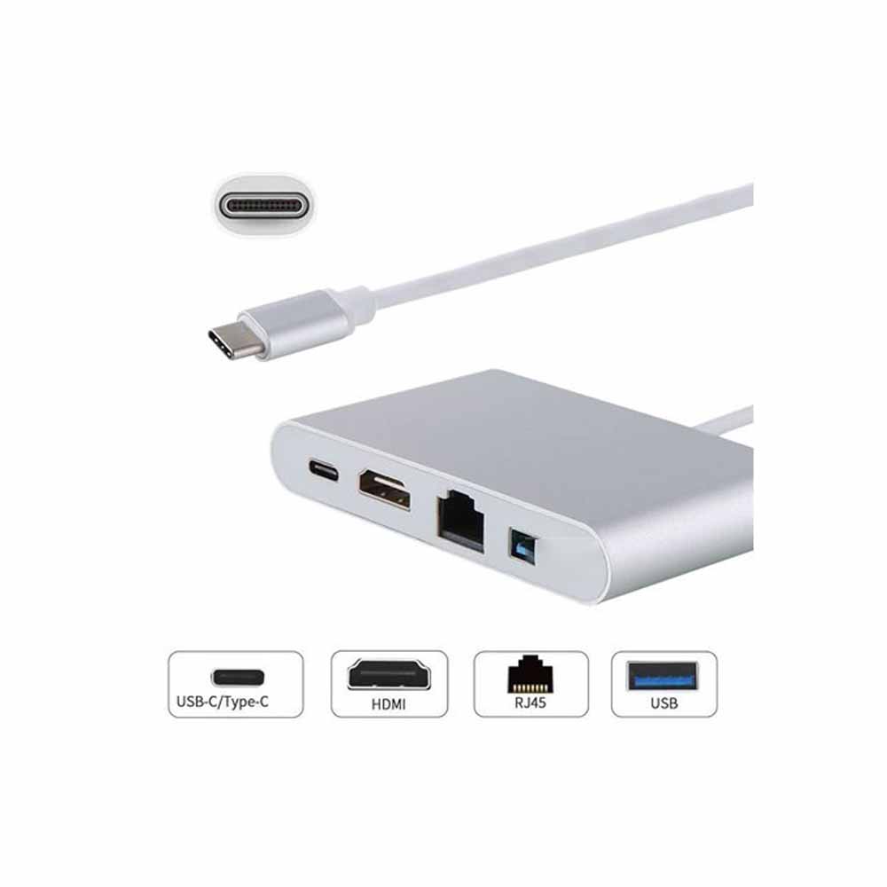 تبدیل USB Type-c به LAN و HDMI مدل 4 کاره
