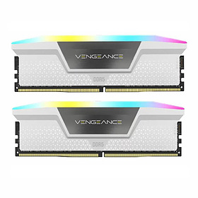 رم دسکتاپ کورسیر DDR5 دو کاناله 6000 مگاهرتز CL40 مدل VENGEANCE RGB White ظرفیت 64 گیگابایت