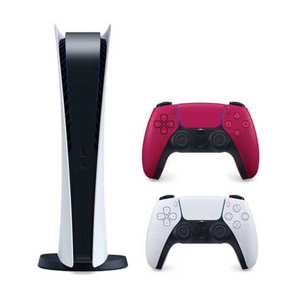 کنسول بازی دیجیتال سونی مدل Playstation 5 ظرفیت 825 گیگابایت به همراه یک دسته قرمز اضافی