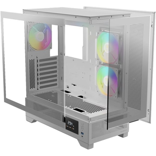 کیس کامپیوتر گیمینگ گیم دیاس مدل Atlas M1 RGB White 