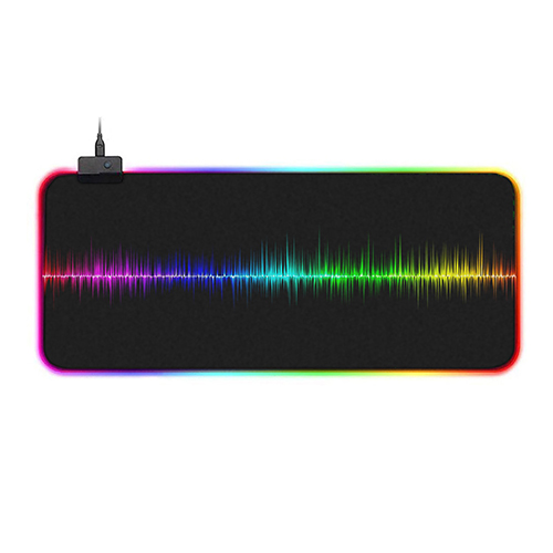 ماوس پد مخصوص بازی مدل GMS-WT-5 RGB طرح Soundwave Rainbow