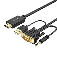 کابل تبدیل VGA به HDMI لنشن مدلVC-VPAH-P1 طول 2 متر