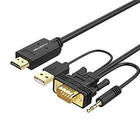 کابل تبدیل VGA به HDMI لنشن مدلVC-VPAH-P1 طول 2 متر