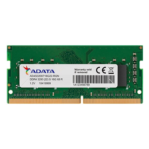 رم لپ تاپ Adata تک کاناله 3200 مگاهرتز با ظرفیت 16 گیگابایت DDR4