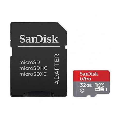  کارت حافظه microSDHC سن دیسک مدل Ultra کلاس 10 با آداپتور
