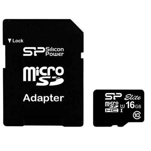  کارت حافظه microSDHC سیلیکون پاور مدل Elite کلاس 10  با آداپتور ظرفیت 16 گیگابایت 