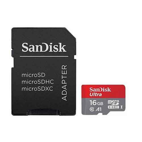  کارت حافظه microSDHC سن دیسک مدل Ultra A1 کلاس 10  16 گیگابایت 