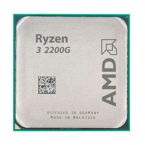  پردازنده مرکزی ای ام دی مدل Ryzen 3 2200G باندل با مادربرد