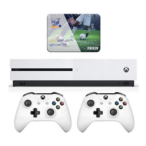  کنسول بازی مایکروسافت Xbox One S ظرفیت 1 ترابایت دو دسته همراه با بازی 